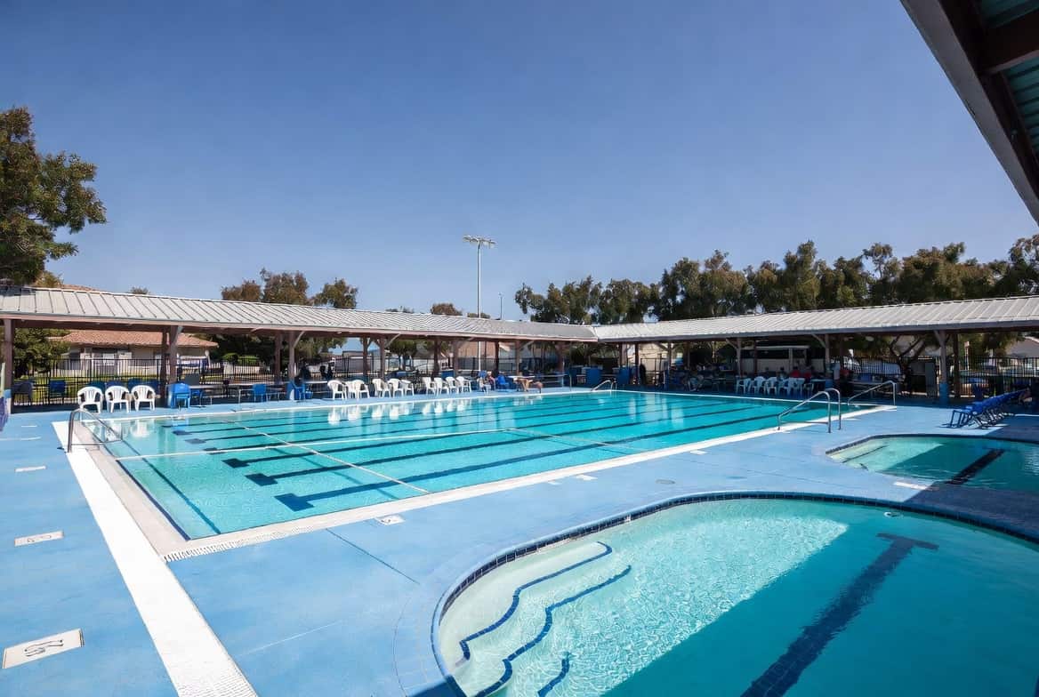 Aquatic center aerial view