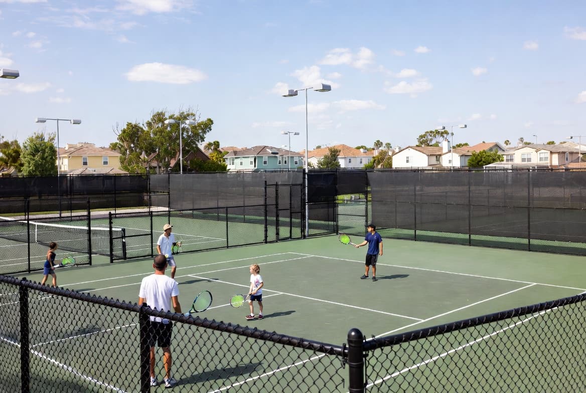 Tennis courts representing facility reservations and booking management