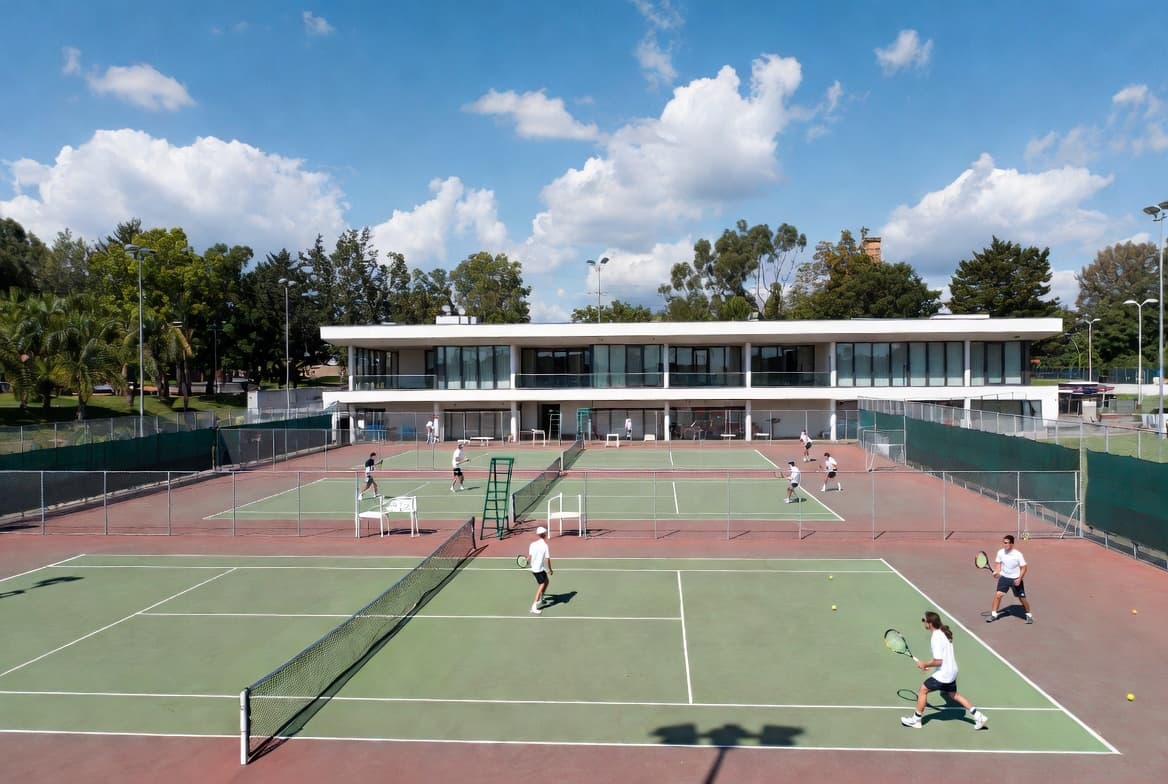 Tennis courts active during club hours