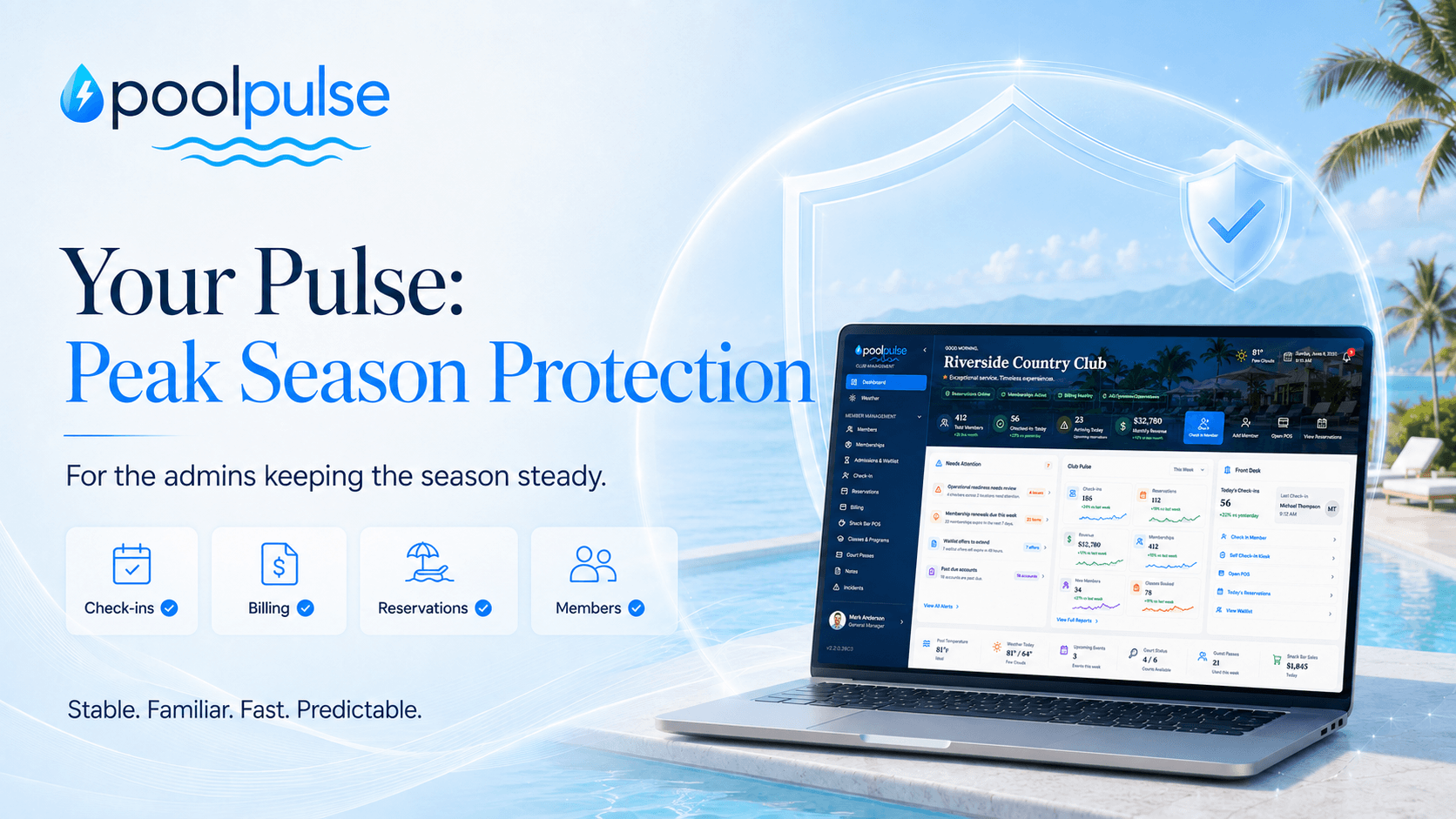 PoolPulse article illustration about protecting swim club operations during peak season