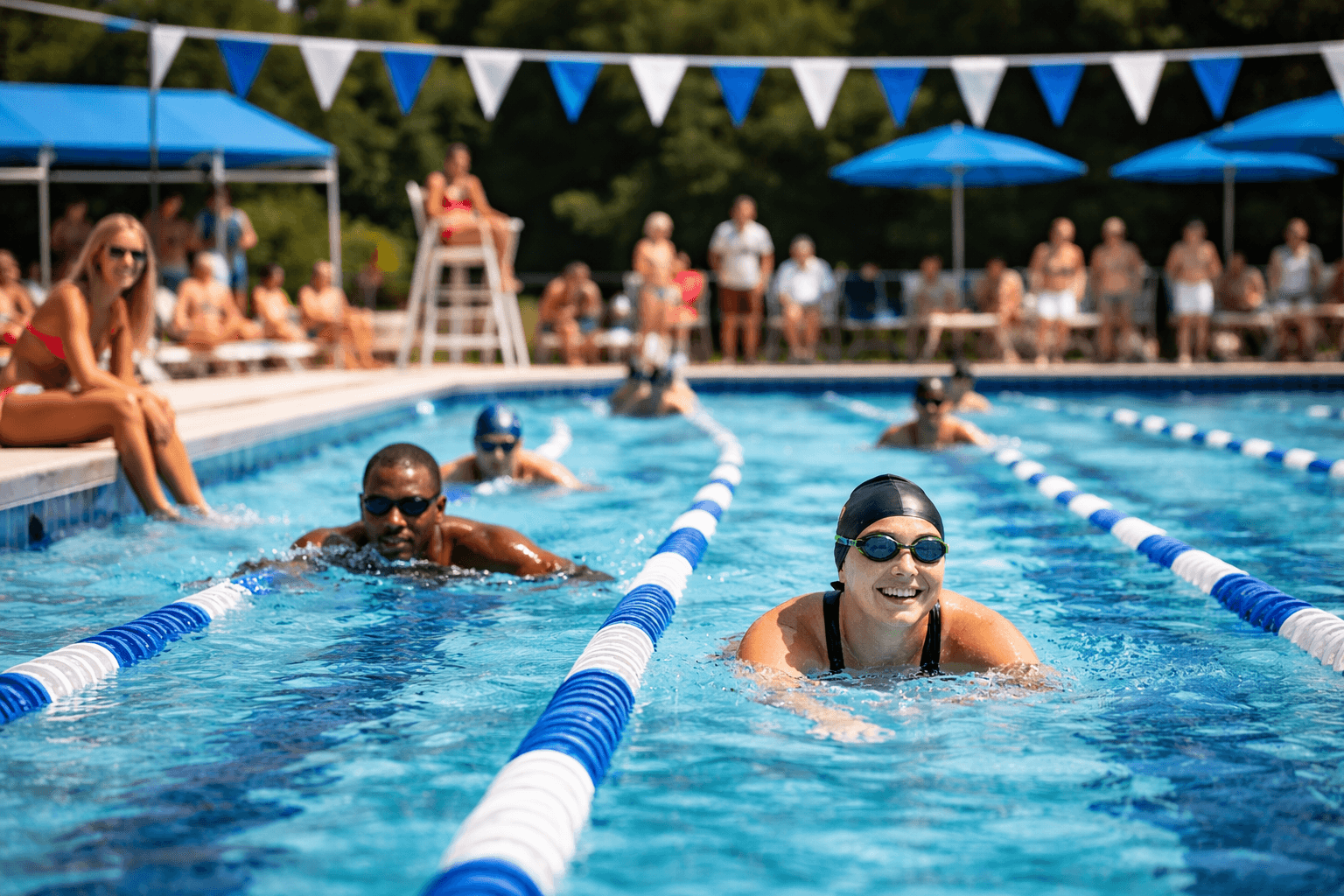 PoolPulse swim club illustration representing connected member management